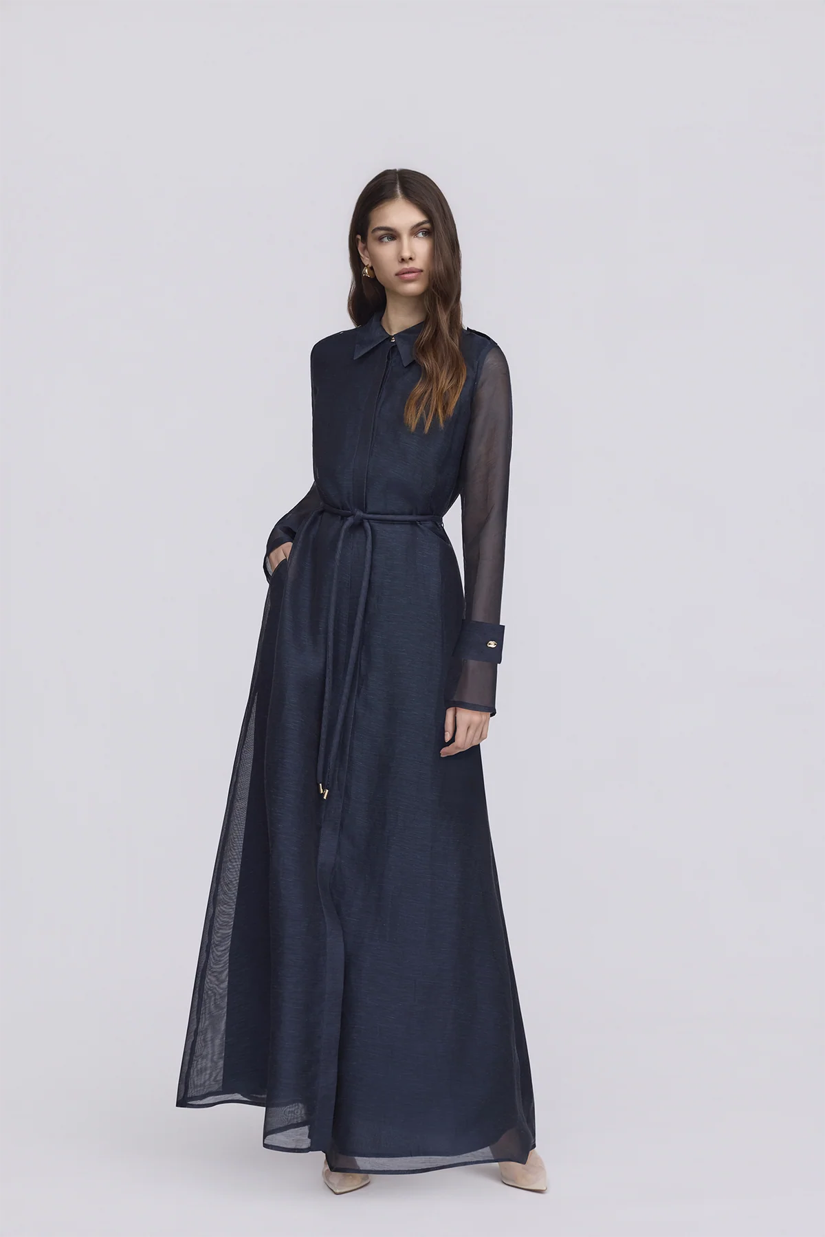 Sofia Irina Louna Maxi Shirt Dress - Midnight Sky