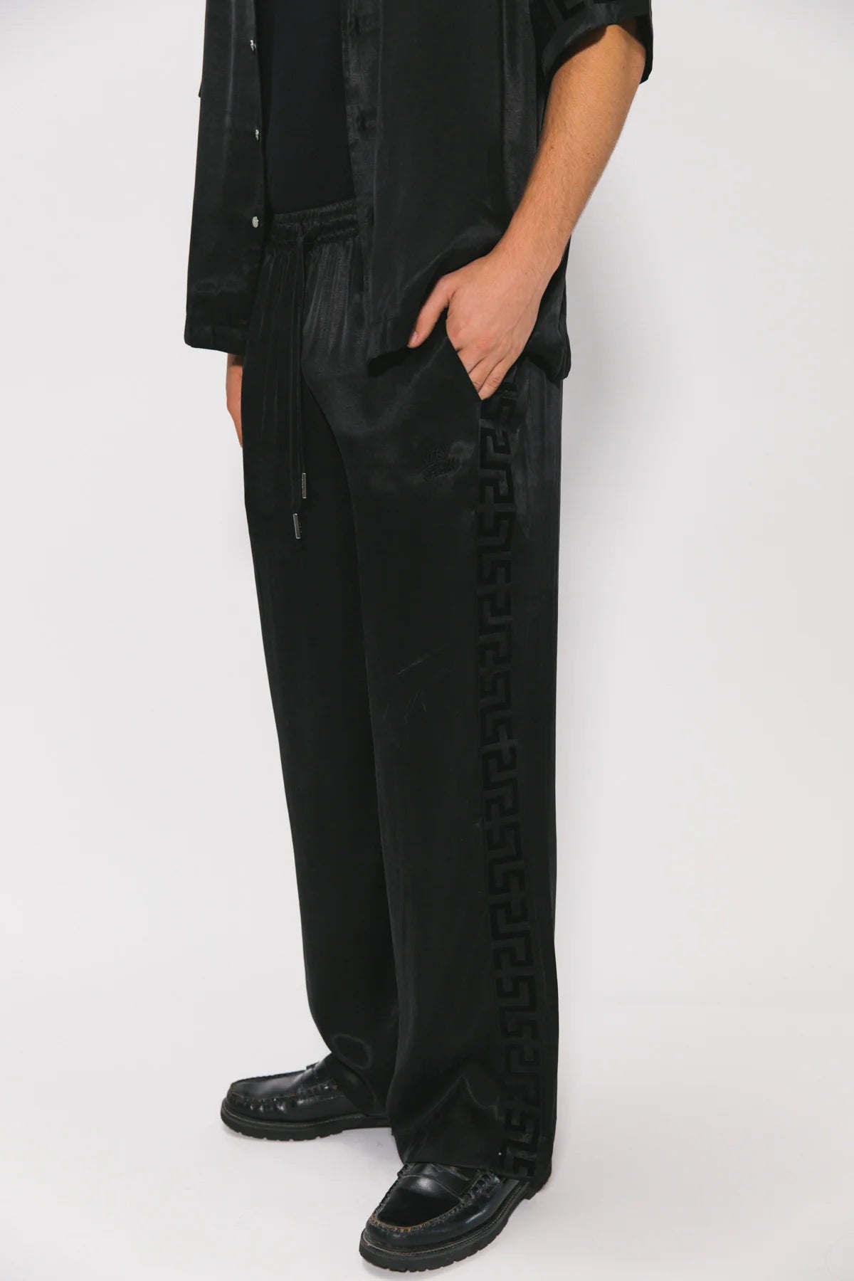Something Very Special Black Panel Geo Resort Pant
