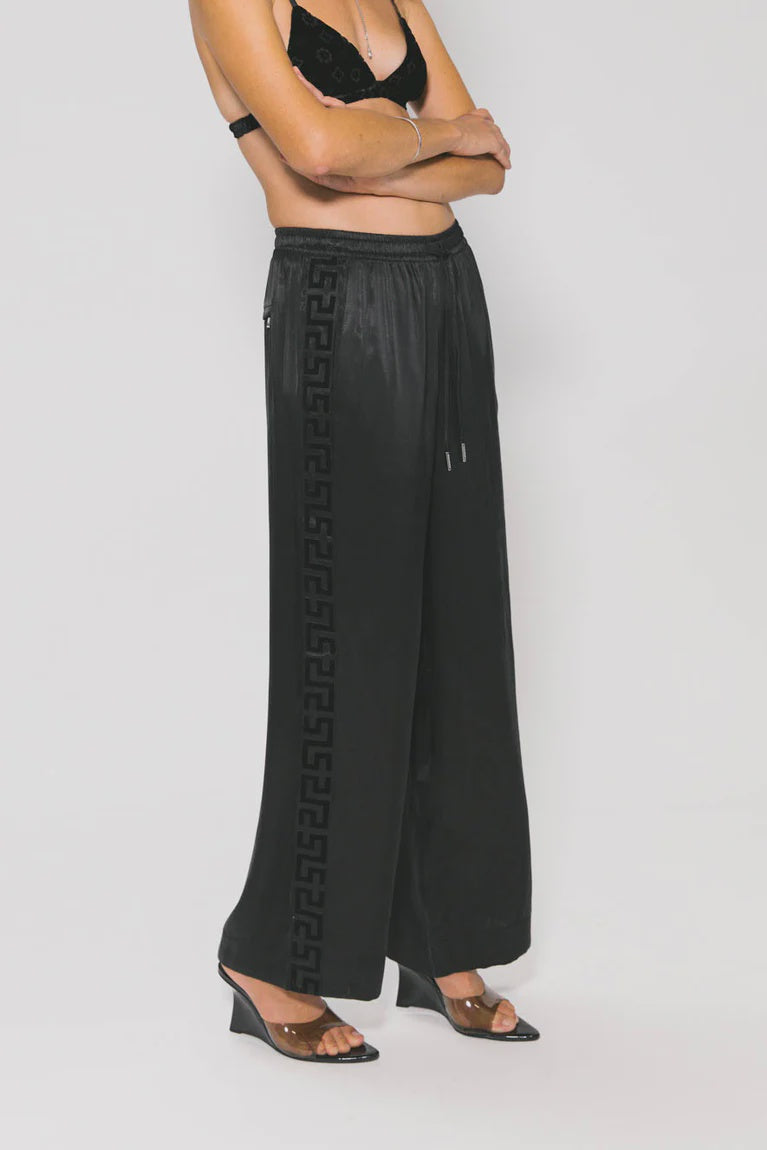 Something Very Special Black Panel Geo Resort Pant