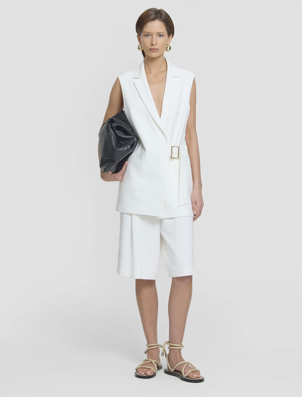 VIKTORIA & WOODS Renowned Sleeveless Blazer - Ivory