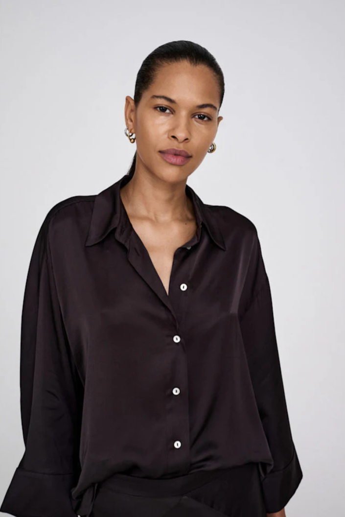 Rabens Saloner Noabelle Shirt - Chocolate