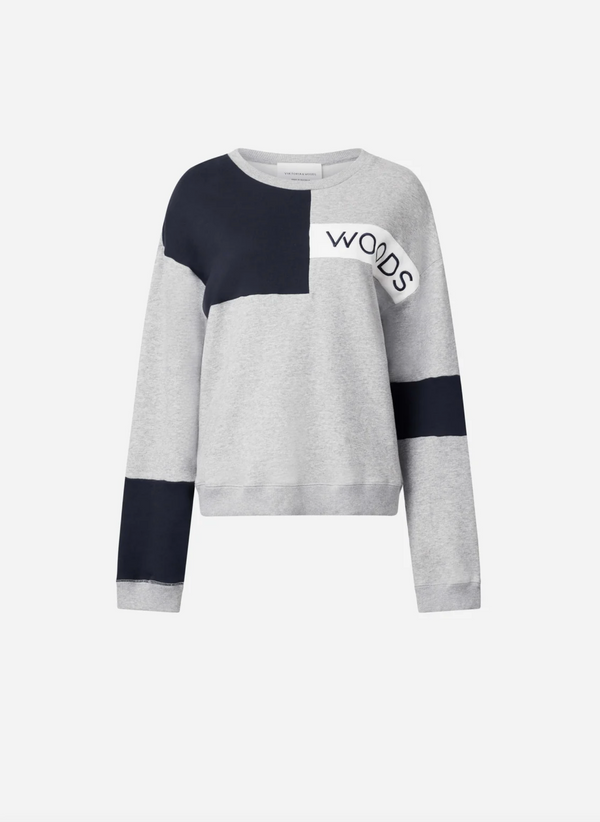 Viktoria & Woods Woods Block Sweater - Grey Marl