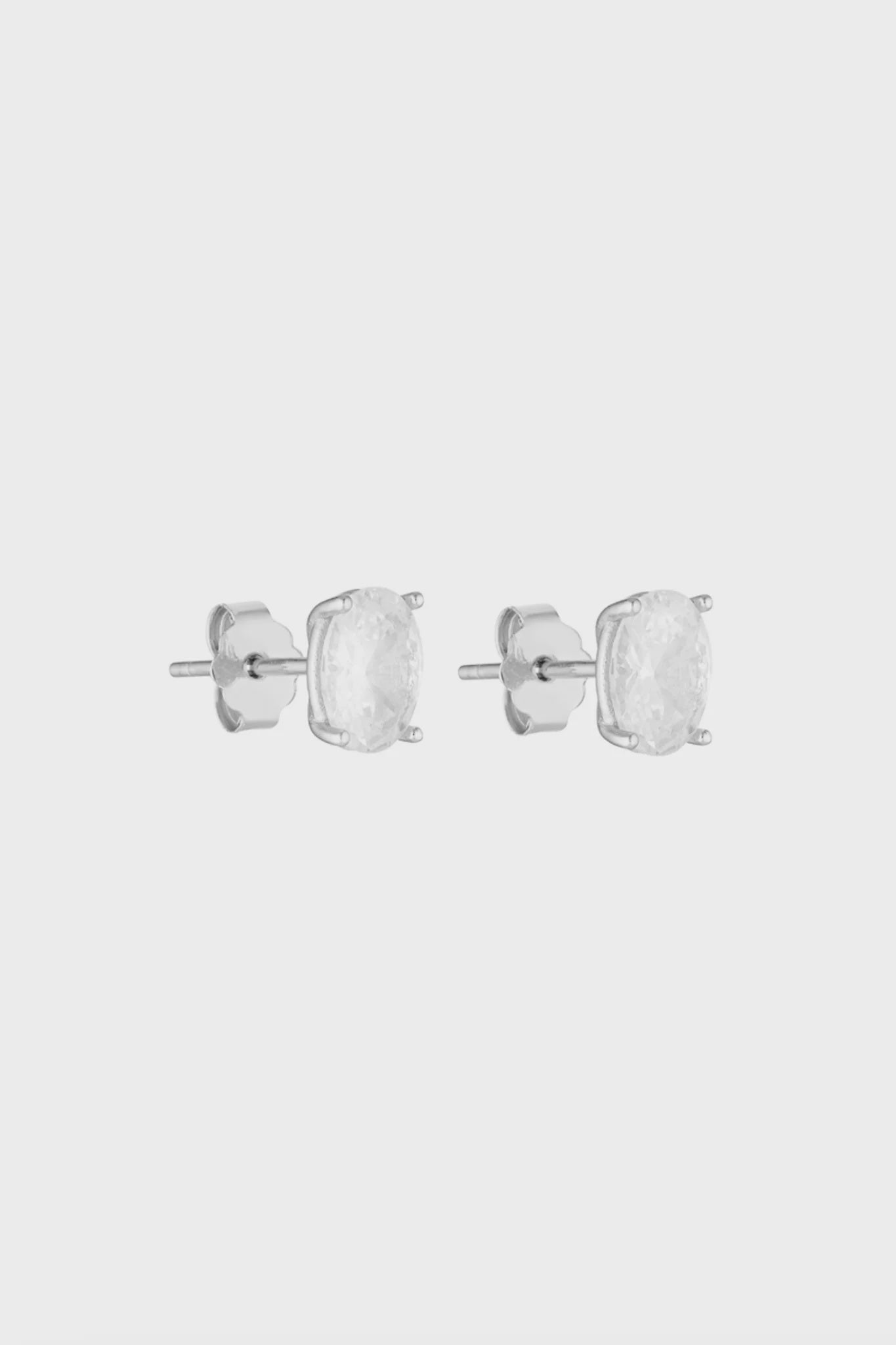 Porter Jewellery Oval Studs 1CT - Silver