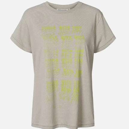 Rabens Saloner Ambla Tee - Dove Grey - Handle with Care