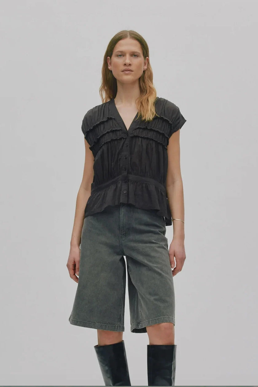 RABEN SALONER - ELENOR LIQUORICE TOP