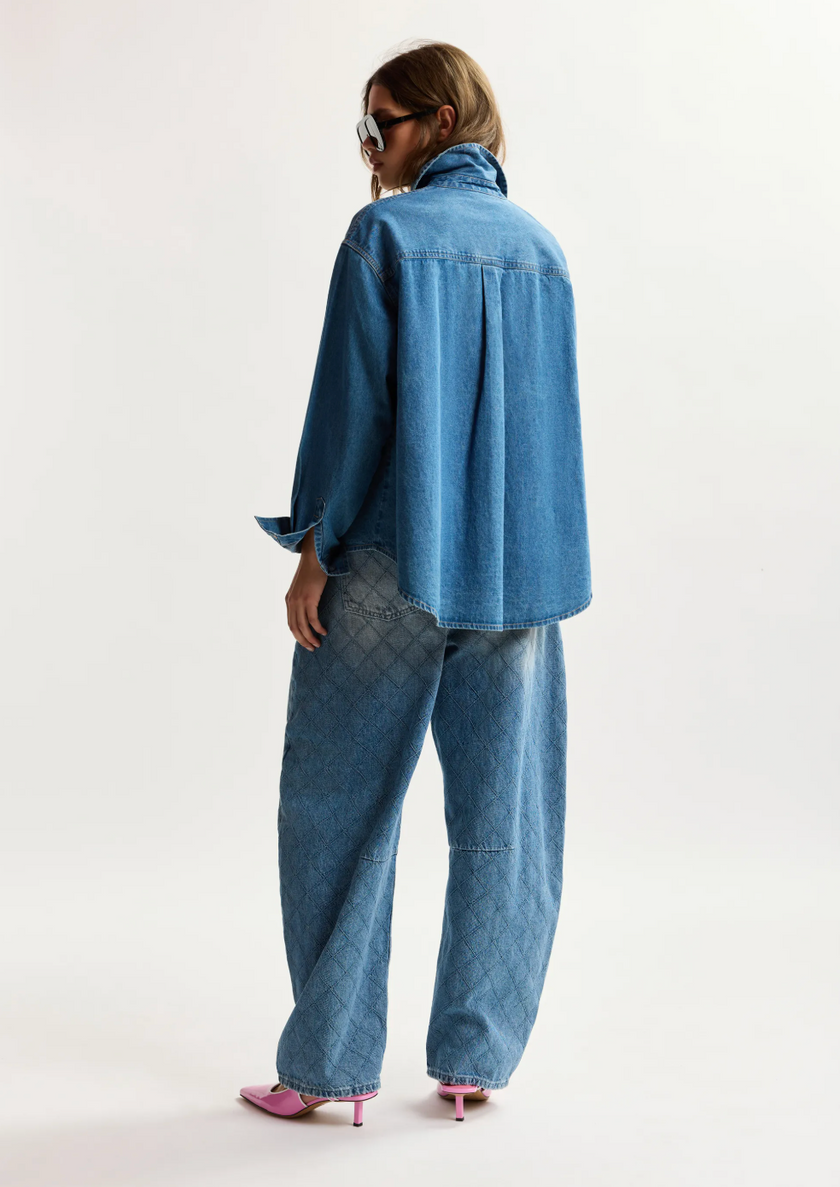 Essentiel Antwerp Konnection Rinestone Denim Shirt