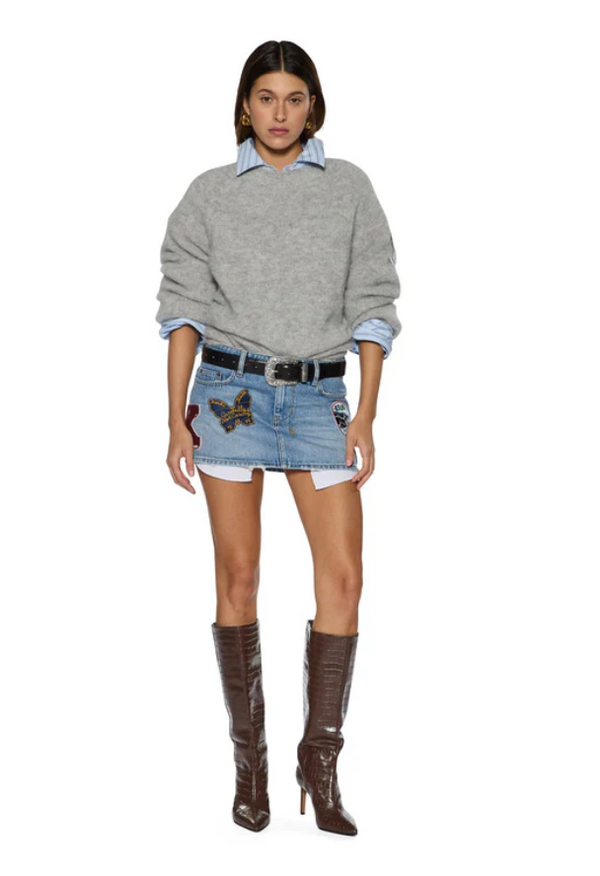 Ksubi cosy knit light grey