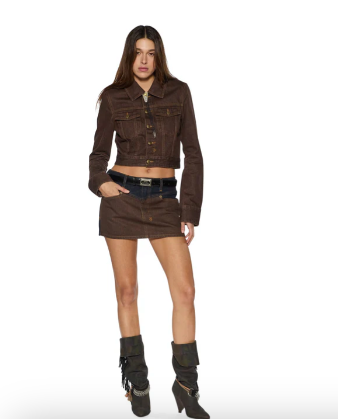 Ksubi slim trucker saddle brown