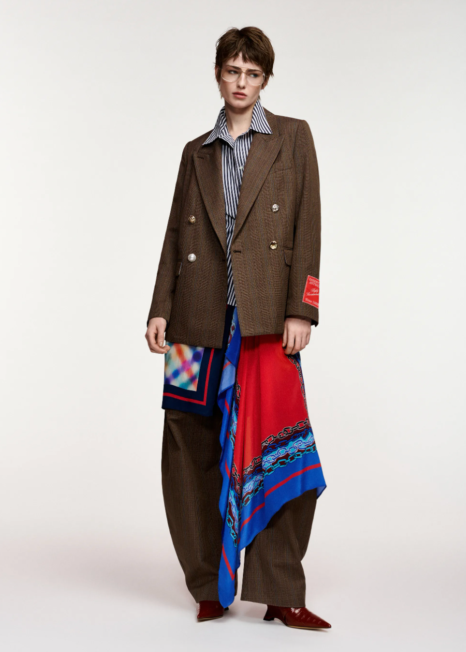 Essentiel Antwerp Krystal Scarf Dress - REd print