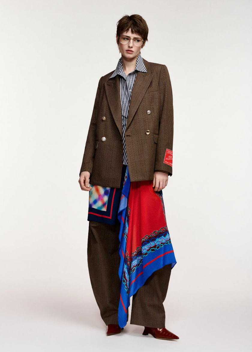 Essentiel Antwerp Krystal Scarf Dress - REd print