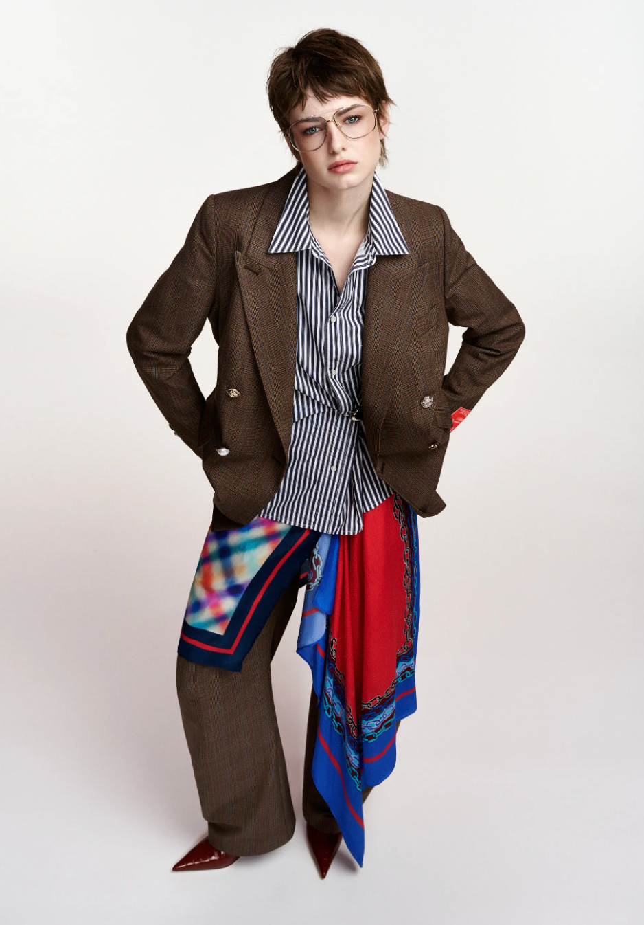 Essentiel Antwerp Krystal Scarf Dress - REd print