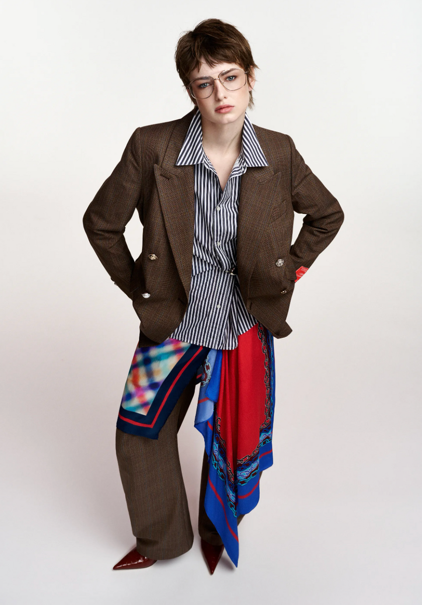Essentiel Antwerp Krystal Scarf Dress - REd print
