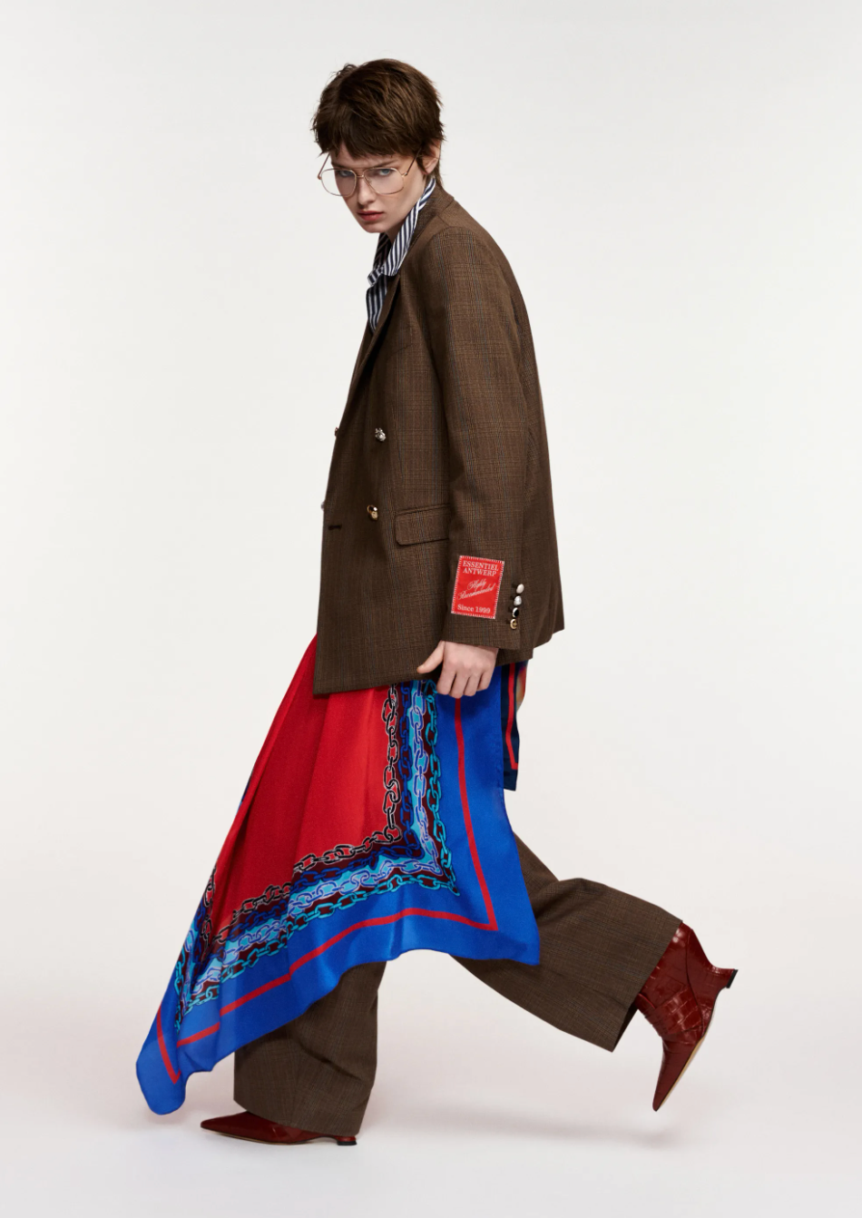Essentiel Antwerp Krystal Scarf Dress - REd print