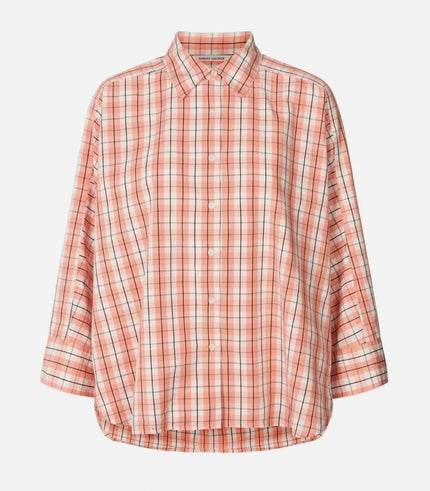 Rabens Saloner Chloe Shirt - Mandarin Check