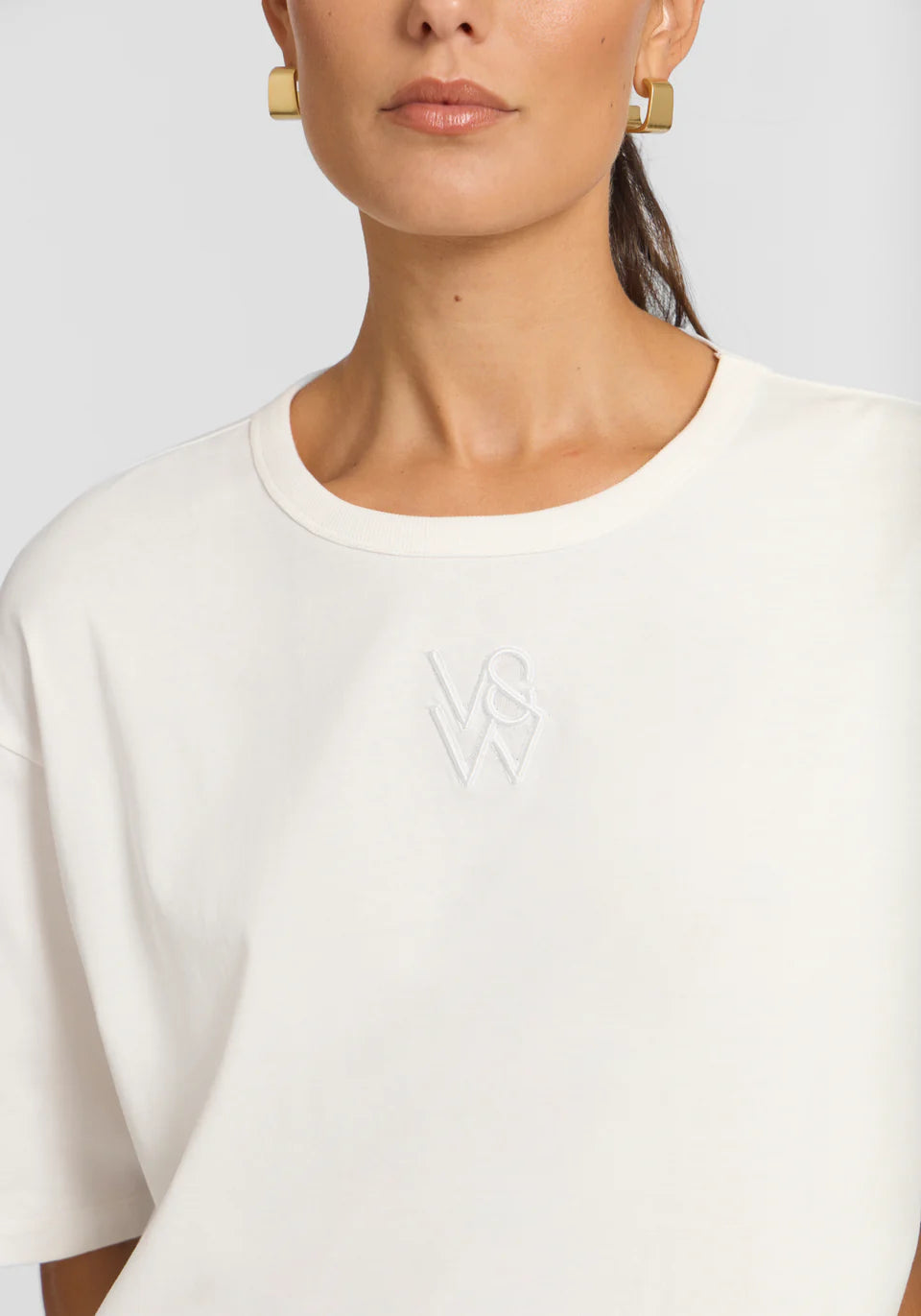 VIKTORIA & WOODS Paxton Tee - Ivory