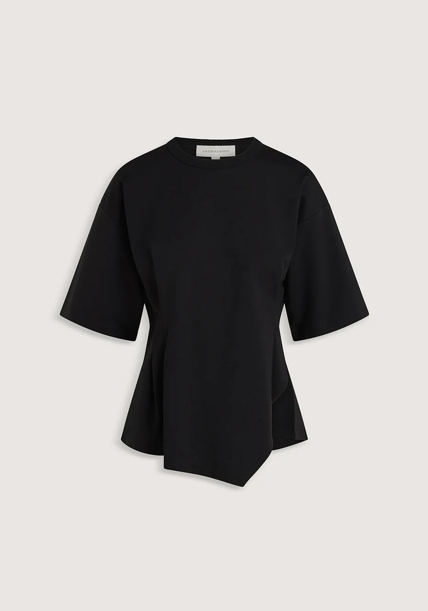 VIKTORIA & WOODS Aries Ponte Tee - Black