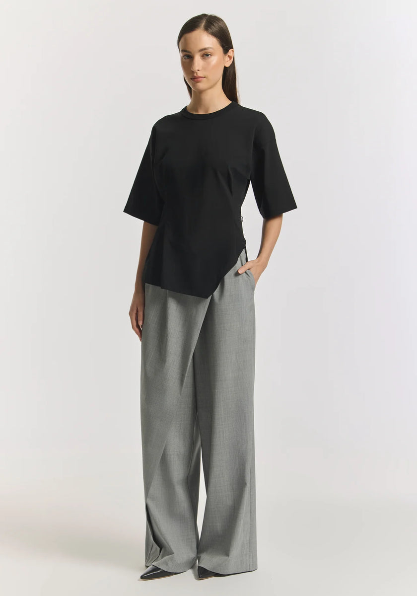 VIKTORIA & WOODS Aries Ponte Tee - Black