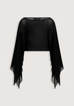 VIKTORIA & WOODS Romance Silk Cape Top - Black
