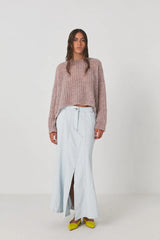Rabens Saloner Killa Skirt - Light Wash