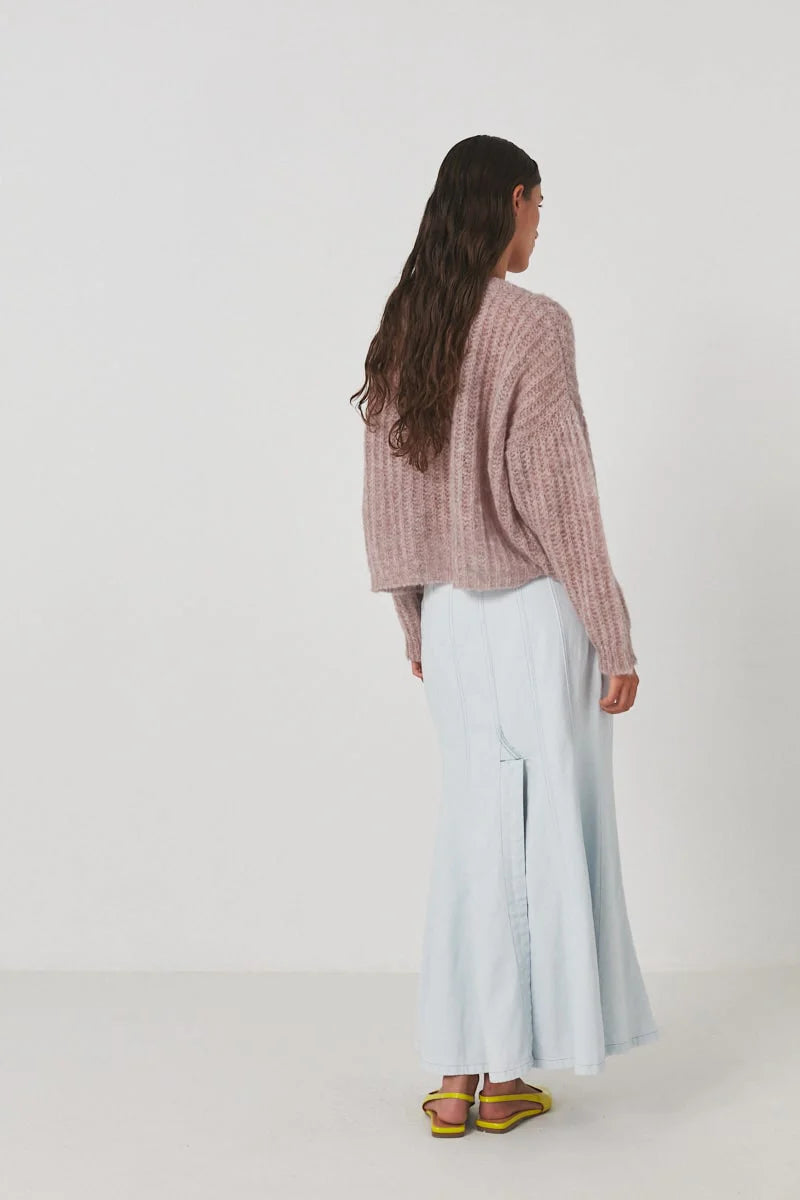 Rabens Saloner Killa Skirt - Light Wash
