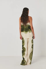 Rabens Saloner Briana Pant - Olive Chalk Combo