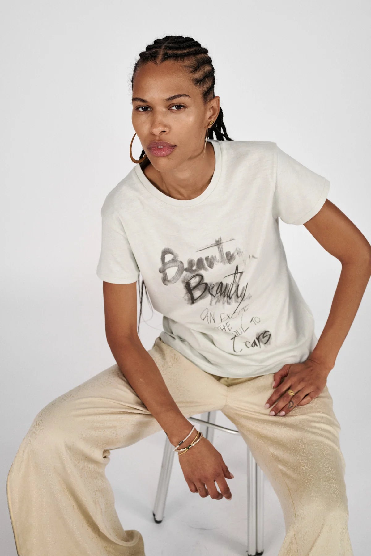 Rabens Saloner Ambla Tee - Beauty Dirty Chalk