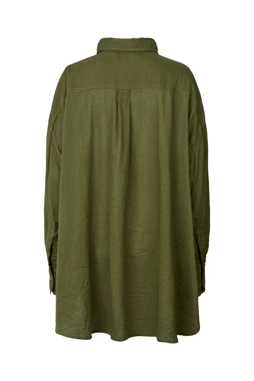 Rabens Saloner Noah Shirt - Army Green