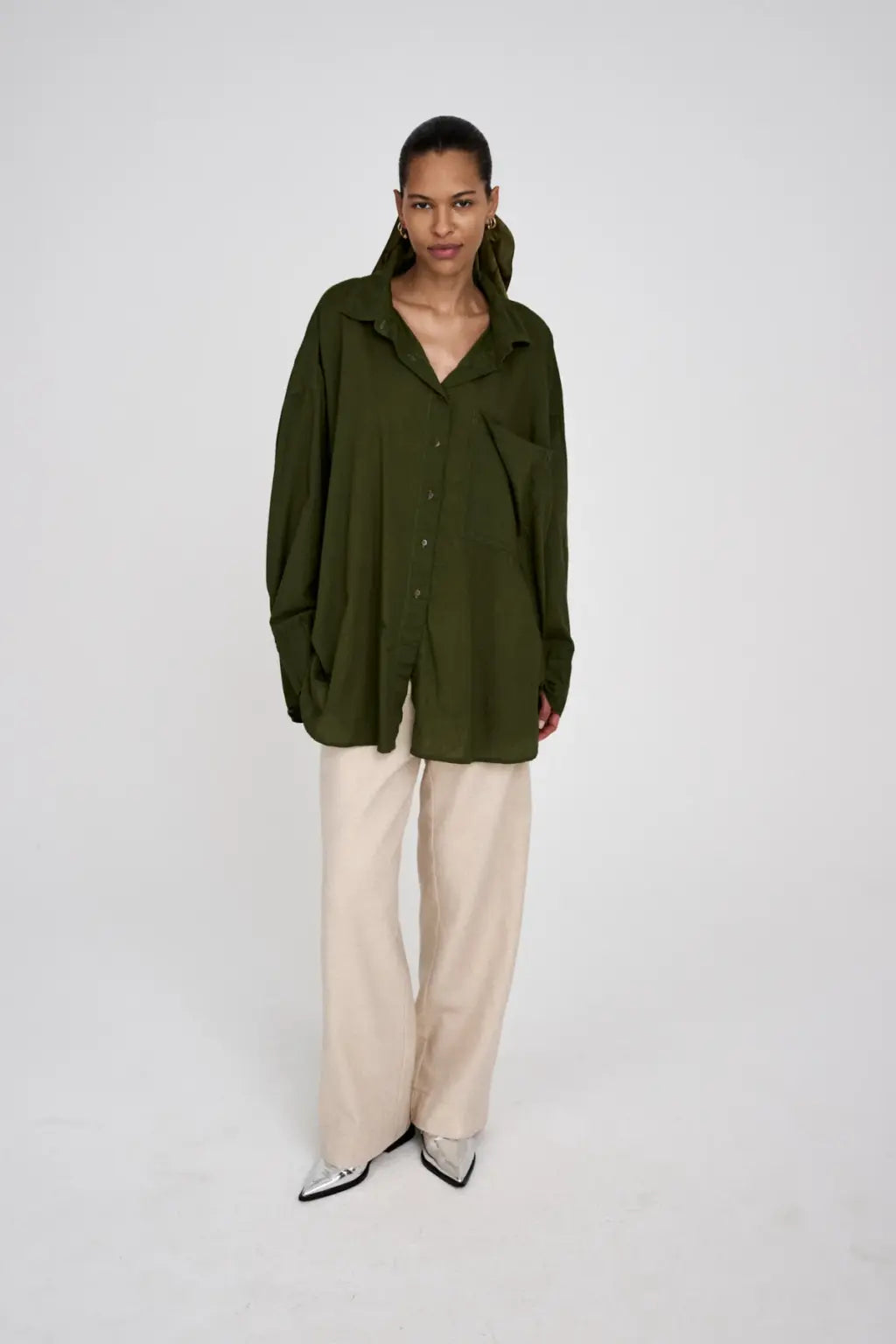 Rabens Saloner Noah Shirt - Army Green