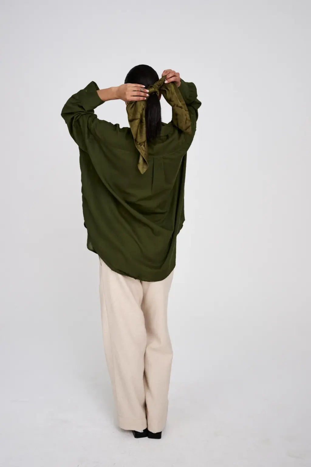 Rabens Saloner Noah Shirt - Army Green