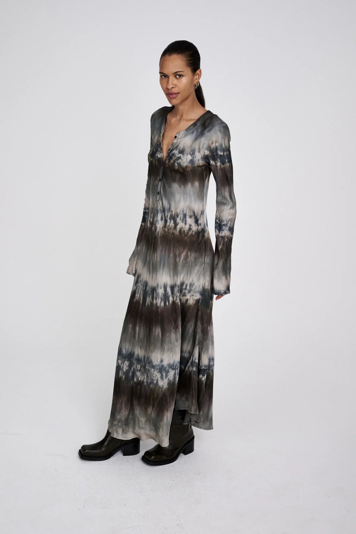 Rabens Saloner Karin Dress - Cement Combo