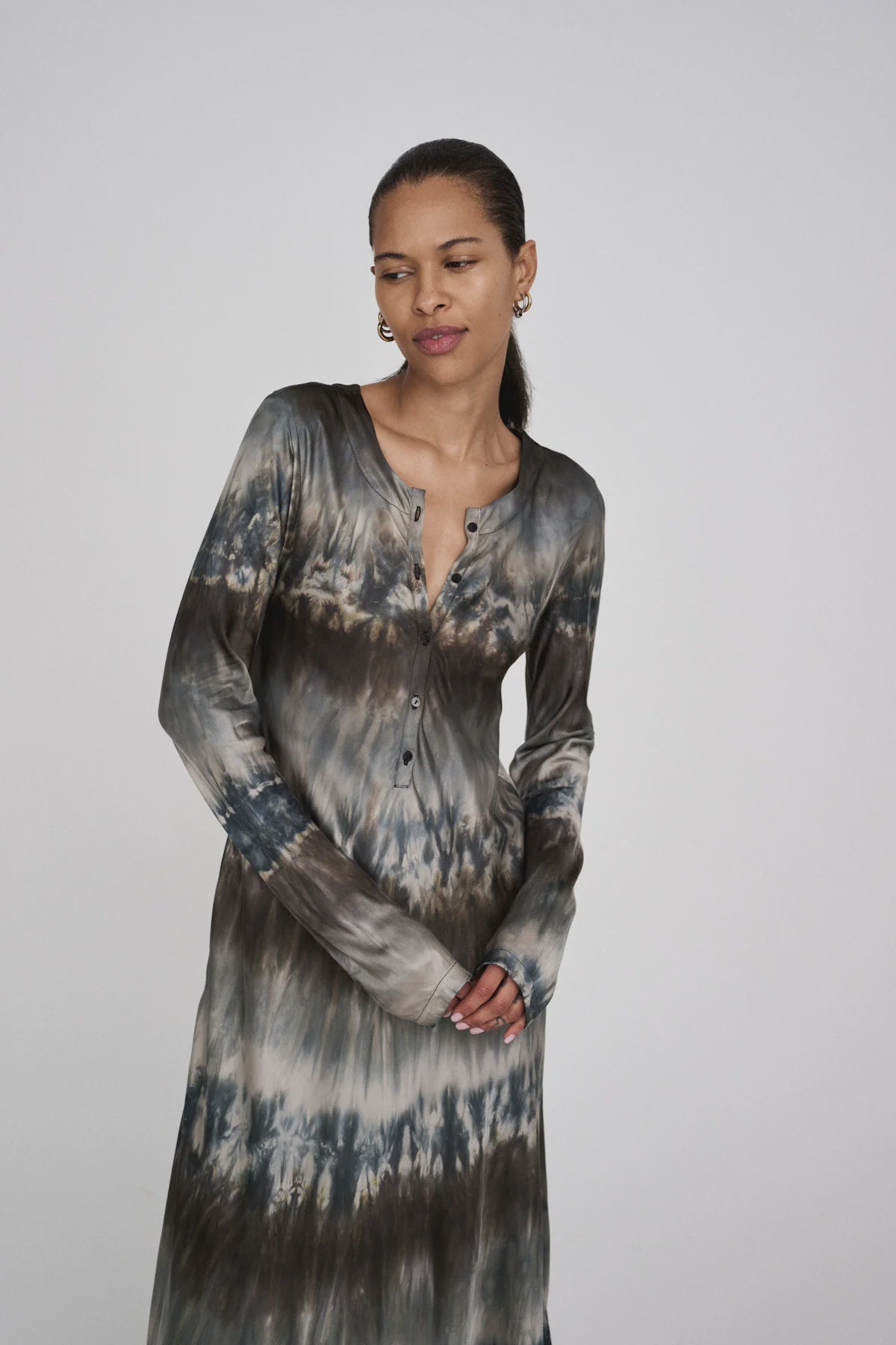 Rabens Saloner Karin Dress - Cement Combo