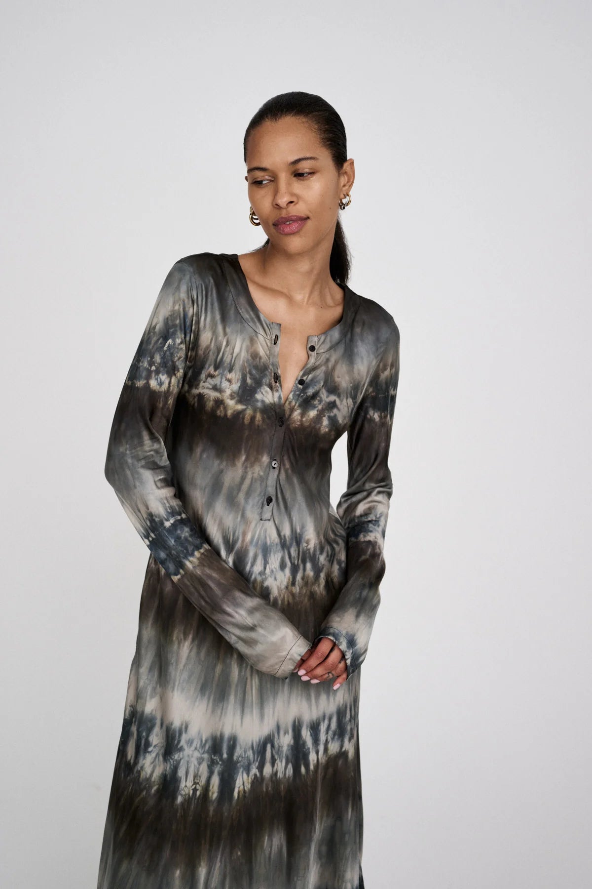 Rabens Saloner Karin Dress - Cement Combo