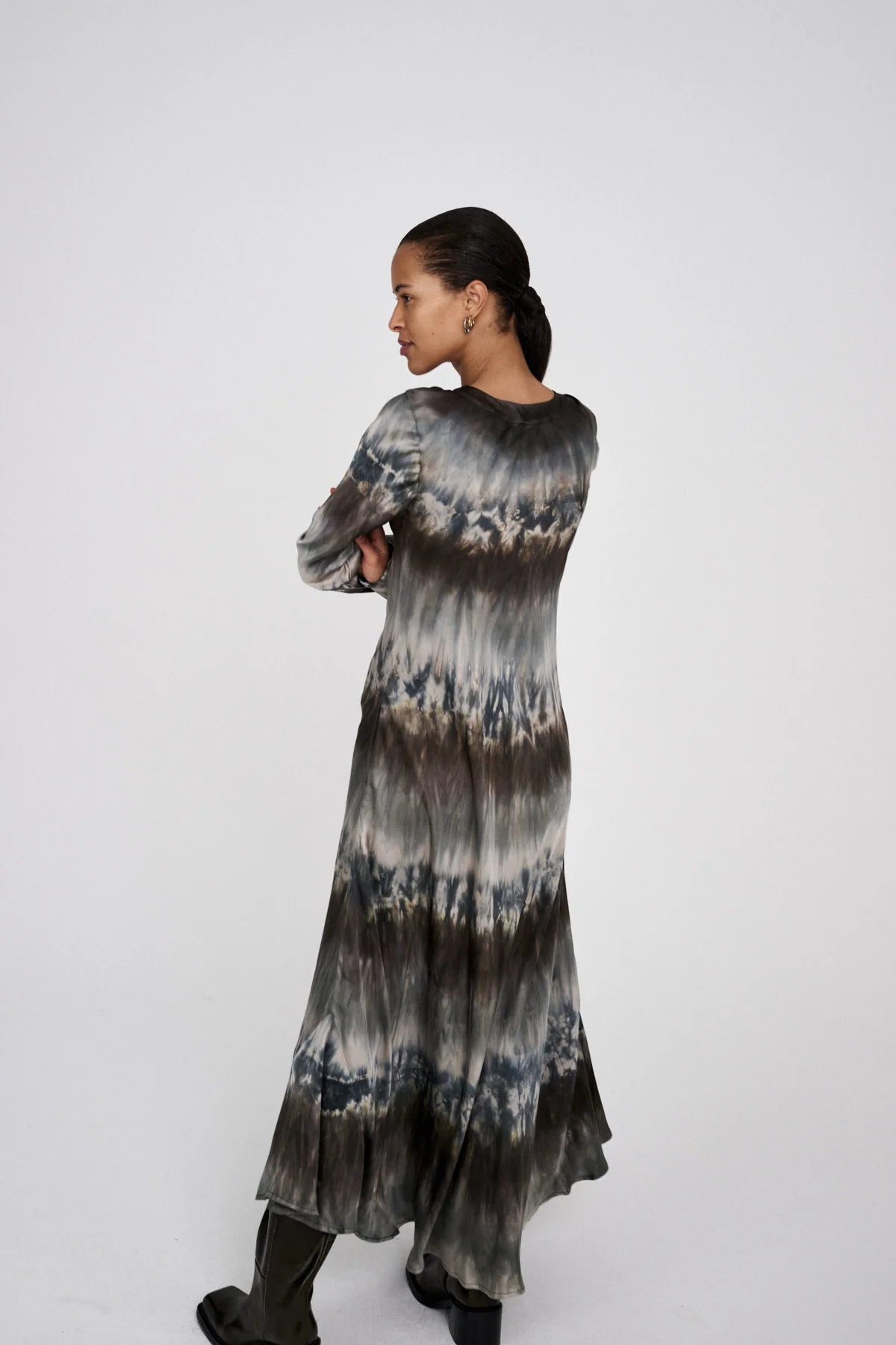 Rabens Saloner Karin Dress - Cement Combo