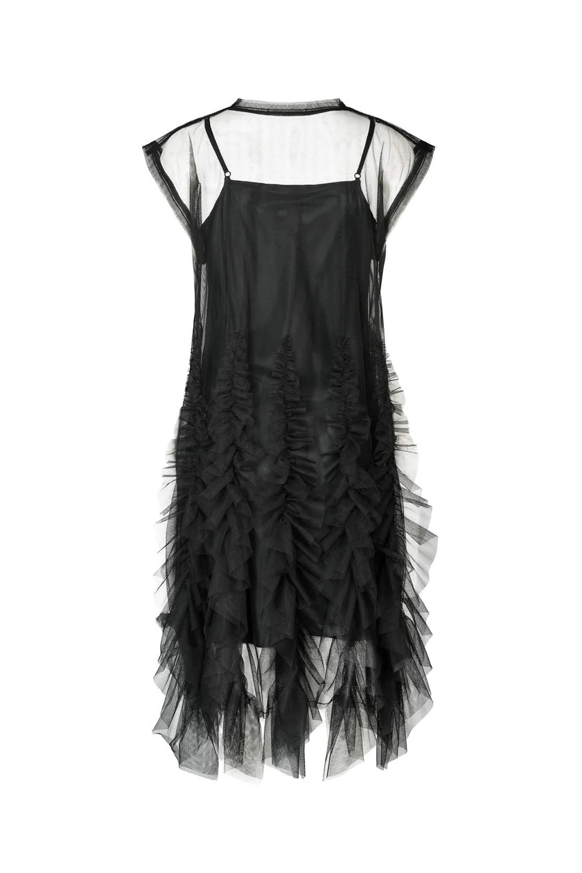 Rabens Saloner Ghita Dress - Black Tulle