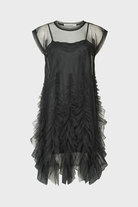 Rabens Saloner Ghita Dress - Black Tulle
