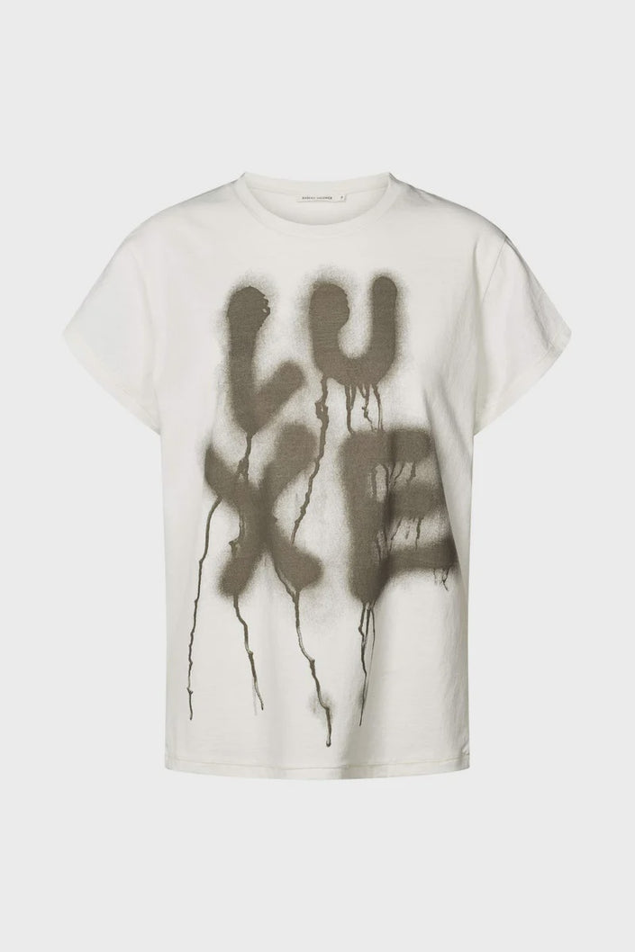Rabens Saloner Ambla Tee - Luxe - White/Black