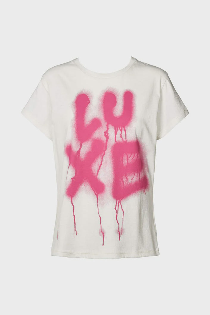Rabens Saloner Ambla Tee - Luxe - White/Pink