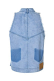 Rabens Saloner Faya Halter Top - Washed Denim