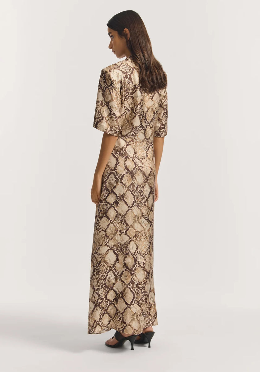 VIKTORIA & WOODS Scorpius Silk Dress - Python Print