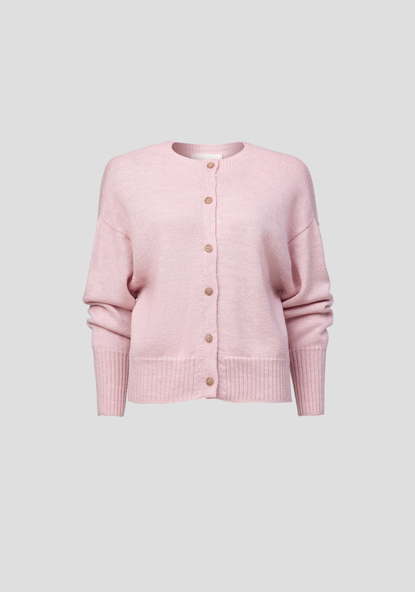 VIKTORIA & WOODS Hart Merino Cardigan - Rose Marle