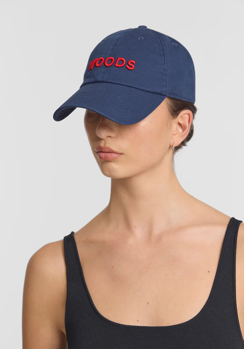 VIKTORIA & WOODS Woods Cap - Navy/Red