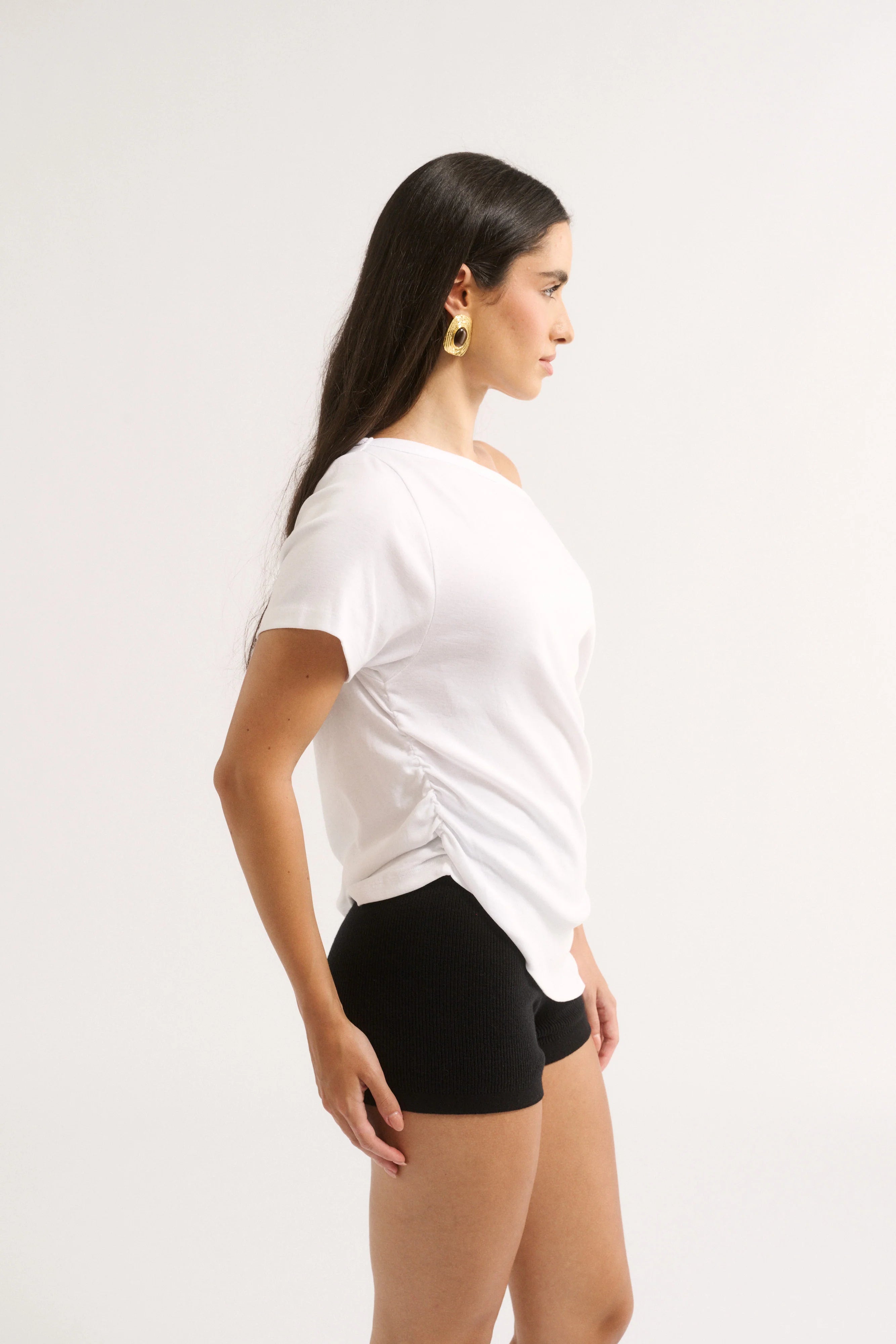 Primi Estelle Off Shoulder T-Shirt - White