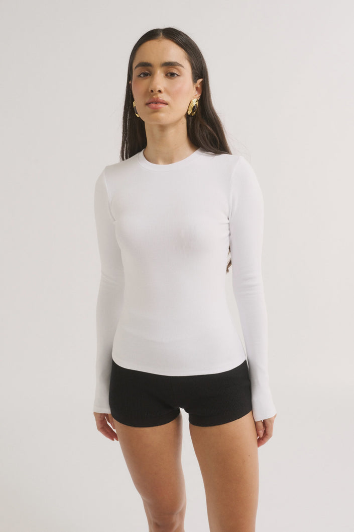 Primi Carina Classic Long Sleeve - Optic White