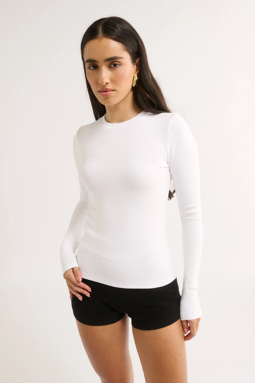 Primi Carina Classic Long Sleeve - Optic White