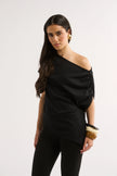 Primi Estelle Off Shoulder T-Shirt - Black