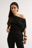 Primi Estelle Off Shoulder T-Shirt - Black