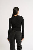 Primi Carina V Neck Long Sleeve - Black