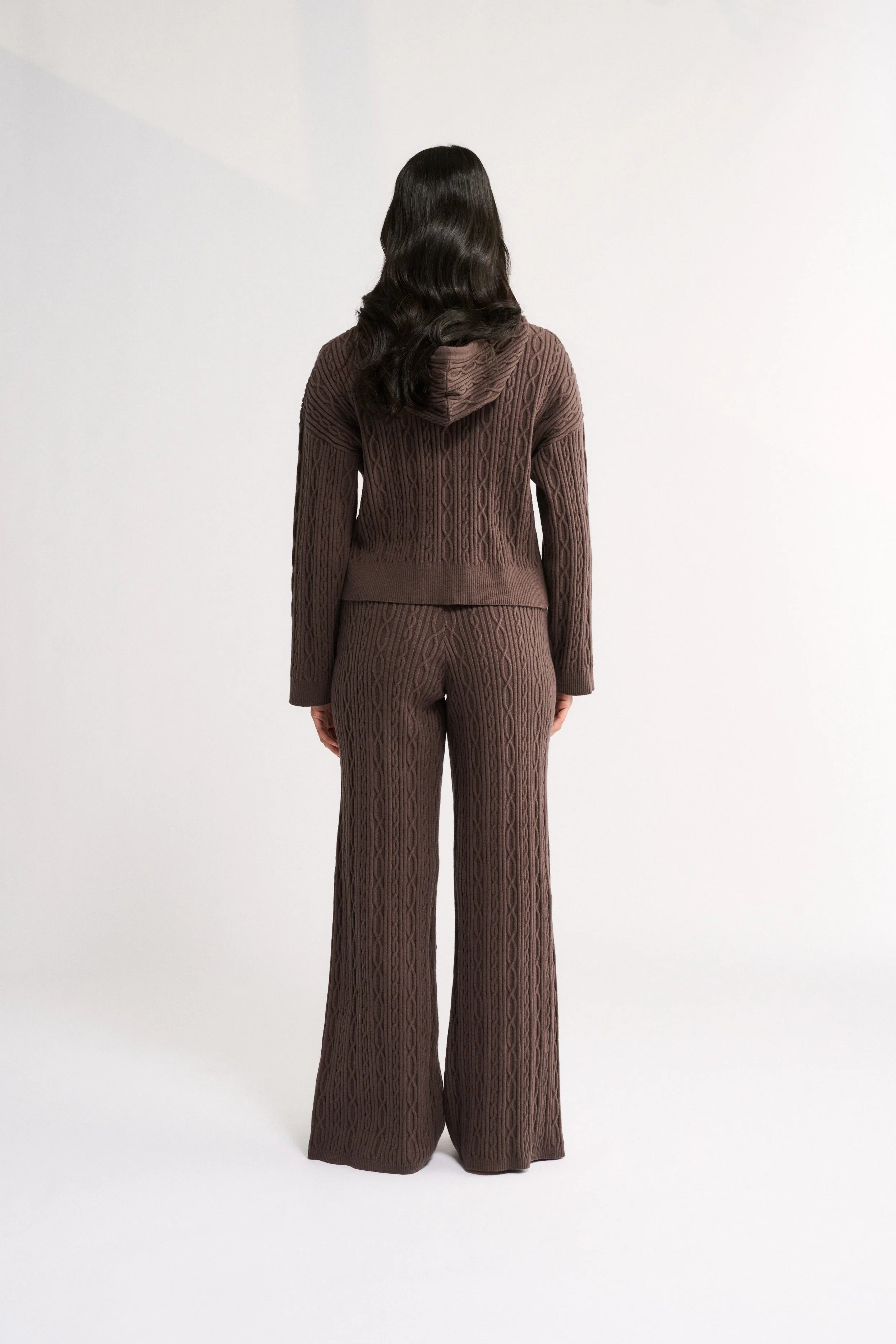 Primi Katie Cable Knit Jacket - Chocolate