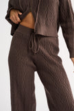 Primi Katie Cable Knit Pant - Chocolate