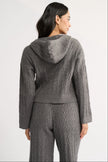 Primi Katie Cable Knit Jacket - Charcoal